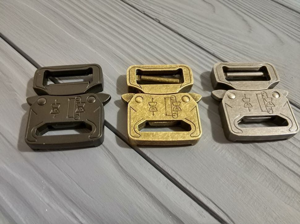 Фастекс металевий 25-27мм, типу Кобра, чорний матовий