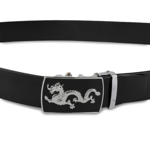 Чоловічий сріблястий дракон Vintage 20256 Чорний