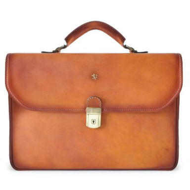 Pratesi BCO604 - Briefcase Piccolomini in cow leather Bruce Cognac