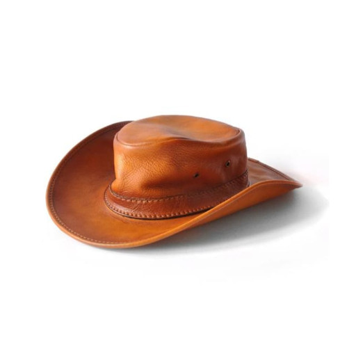 Pratesi BCO040/61 - Cagliostro Hat 61 cm in cow leather Bruce Cognac