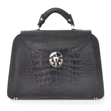 Pratesi KNE285/G - Veneziano Big King Handbag in cow leather King Black