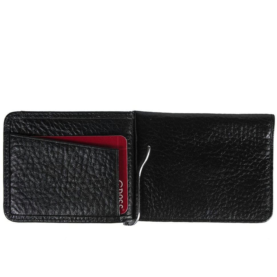 Кредитниця із затиском шкіряна GRASS 533-8 чорний флотар