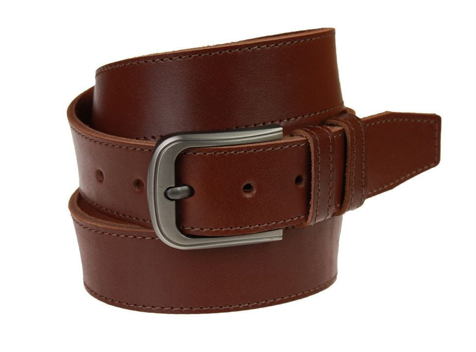Ремінь чоловічий шкіряний джинсовий одна строчка SULLIVAN 112-92 (8.5) 115-150 см світло-коричневий