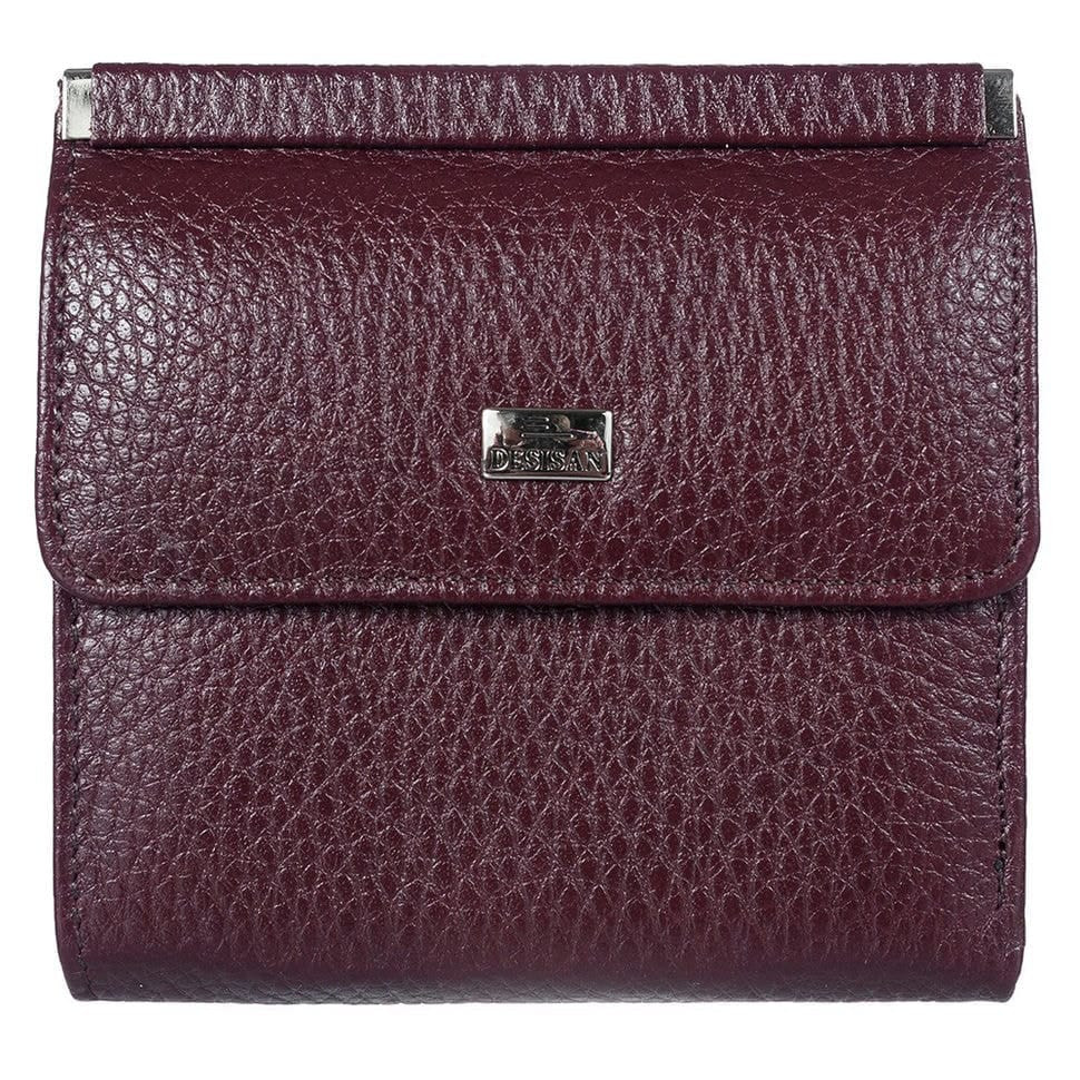 Жіноче шкіряне портмоне Desisan 067-339 бордо флотар