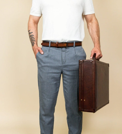 Шкіряний портфель-аташе - The Wind in the Willows - Коричневий колір - Time Resistance 5238801