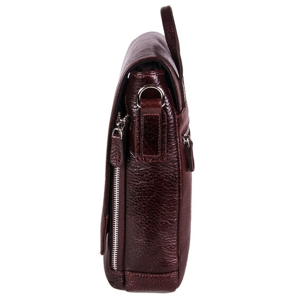 Барсетка м'яка шкіряна DESISAN 344-019 коричневий флотар