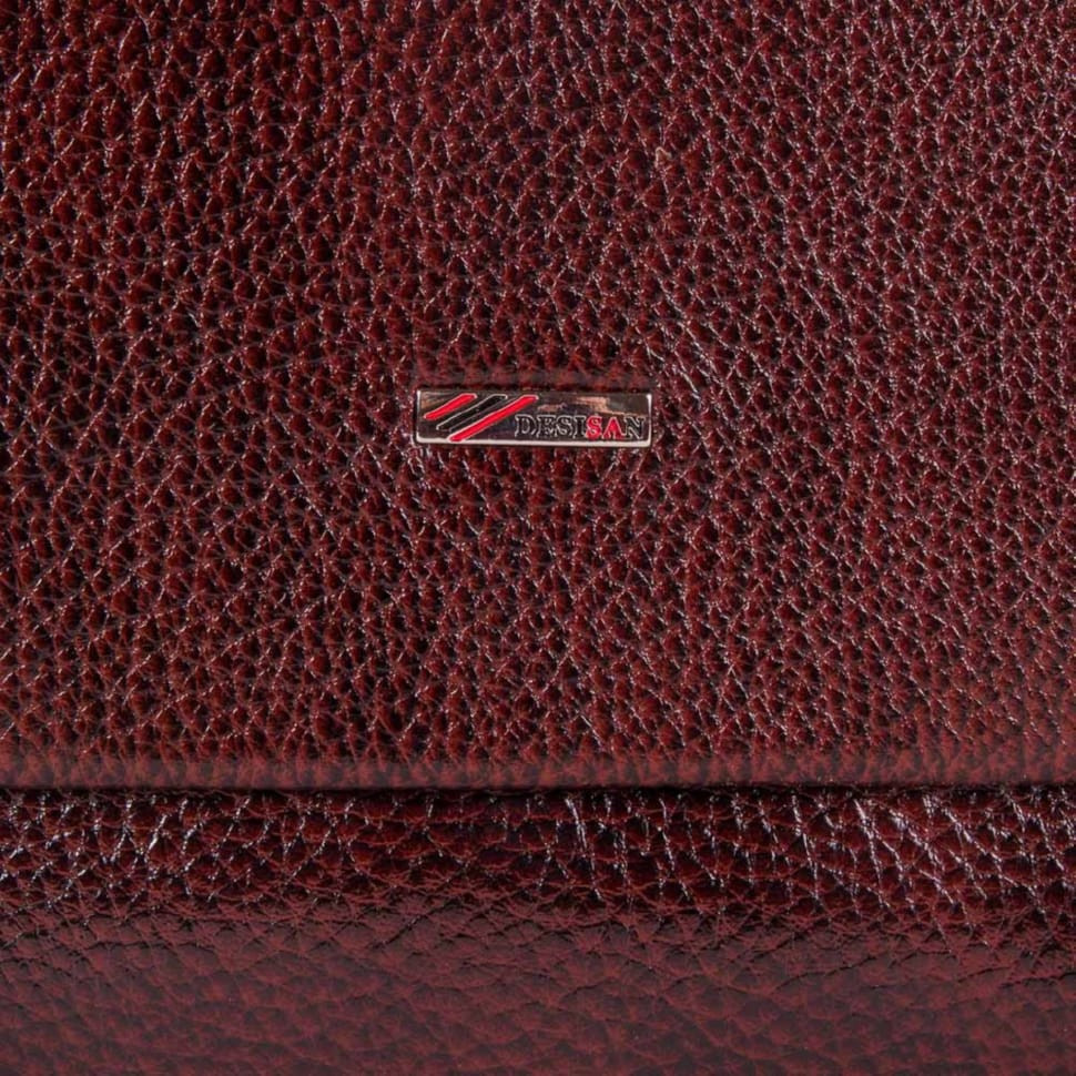 Барсетка м'яка шкіряна DESISAN 344-019 коричневий флотар
