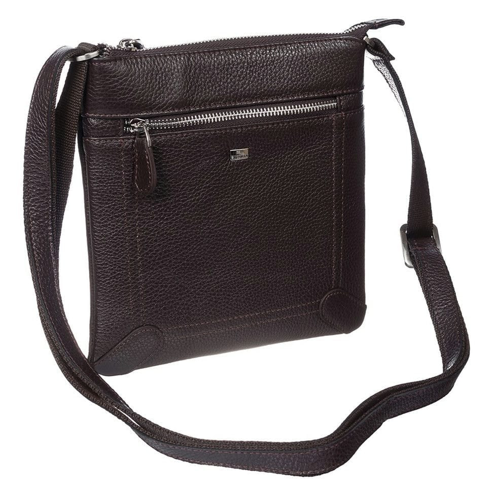 Барсетка м'яка шкіряна DESISAN 1352-9 коричневий гладкий