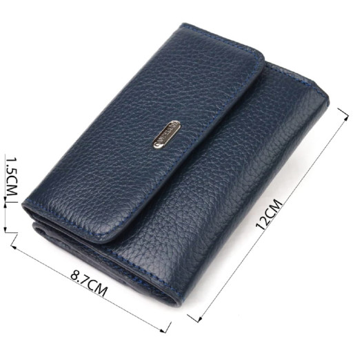 Практичний гаманець для жінок із натуральної шкіри флотар CANPELLINI 21593 Синій