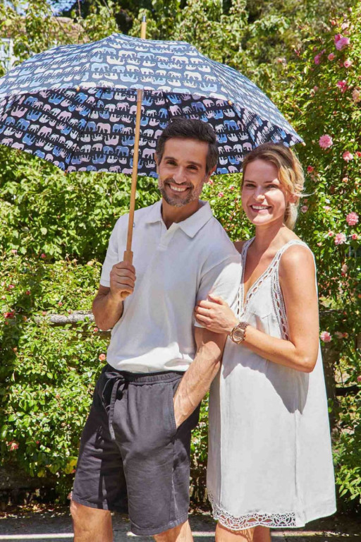 Парасолька жіноча Fulton L914-039847 Eco Ocean UV Marching Elephants