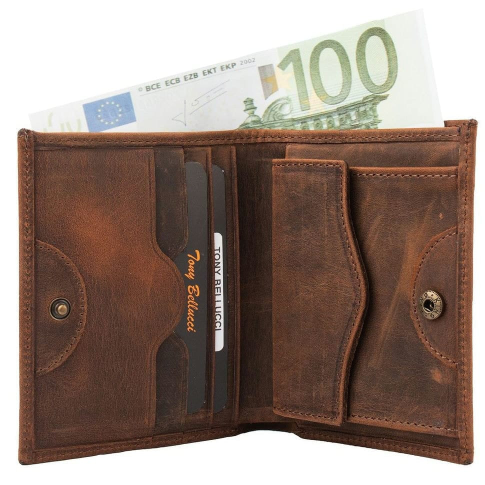 Портмоне шкіра Tony Bellucci 136-07 рудий нубук