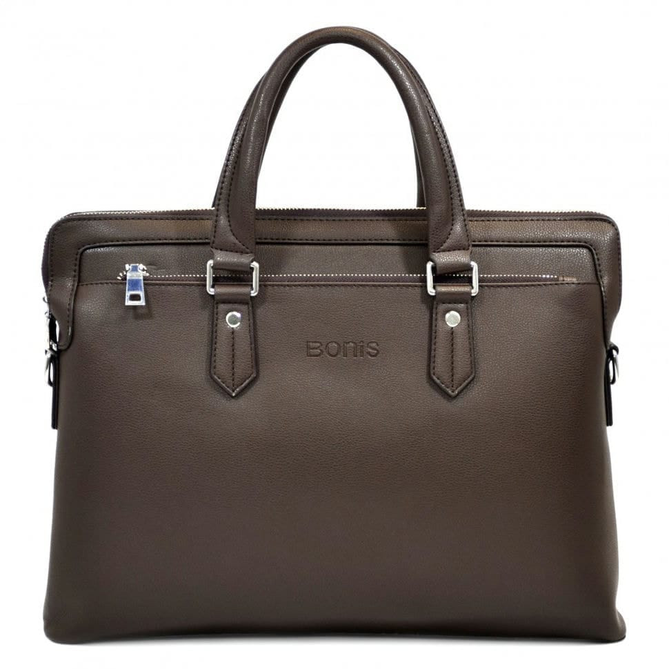 М'який портфель зі шкірозамінника ТМ Bonis 1641-33 коричневий