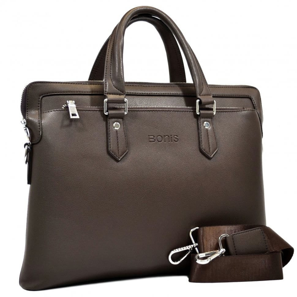 М'який портфель зі шкірозамінника ТМ Bonis 1641-33 коричневий