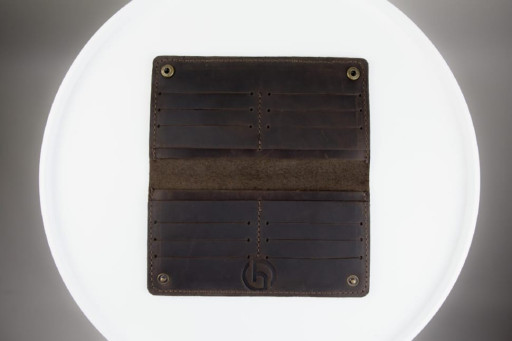 Чоловіче портмоне Skill із натуральної шкіри Crazy Horse тиснення крокодил SH106 (темно-коричневий)