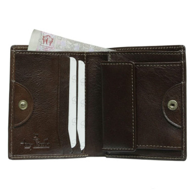 Leather wallet Viasorte 1165 moro brown