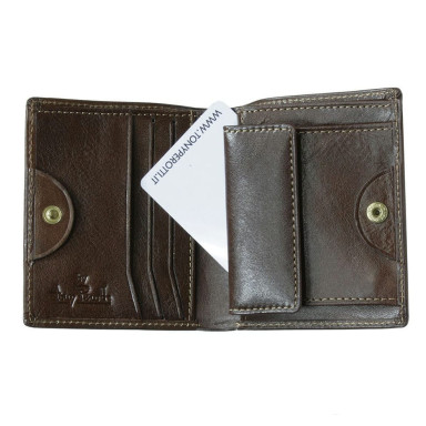 Leather wallet Viasorte 1165 moro brown