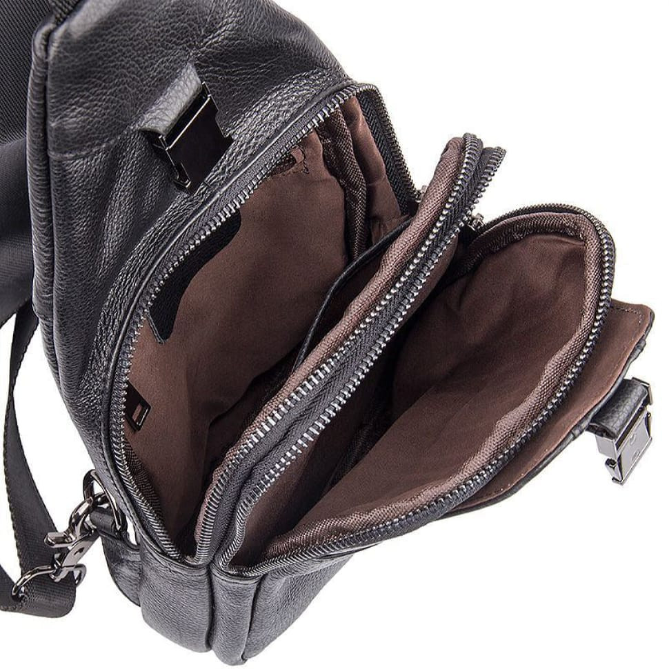 Молодіжний міні-рюкзак на моношлейке з натуральної шкіри JD4007A John McDee