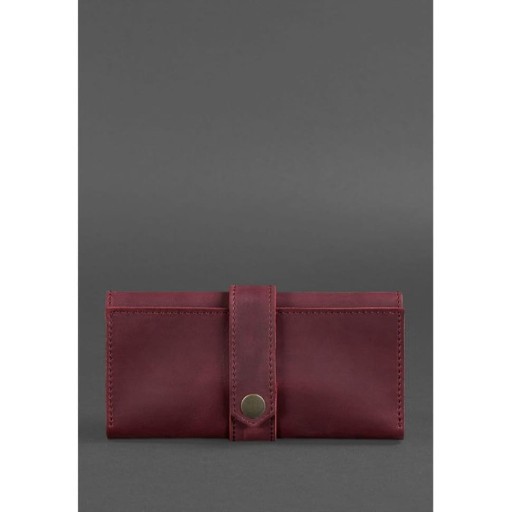 Шкіряне жіноче портмоне 3.0 бордове Crazy Horse