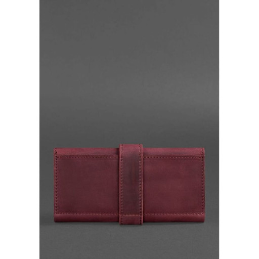 Шкіряне жіноче портмоне 3.0 бордове Crazy Horse