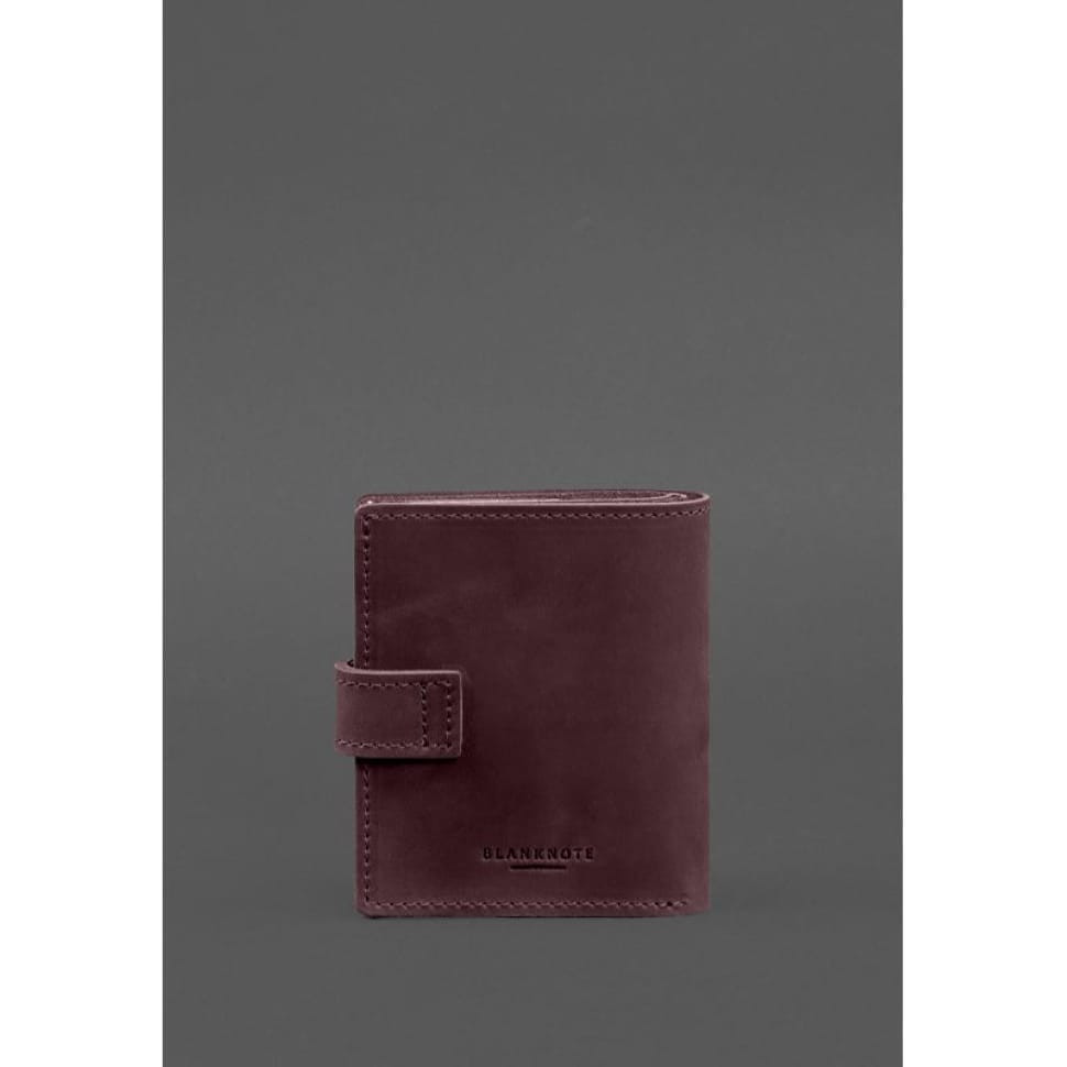 Шкіряна обкладинка-портмоне для посвідчення офіцера ДПСУ 11.2 бордовий Crazy Horse