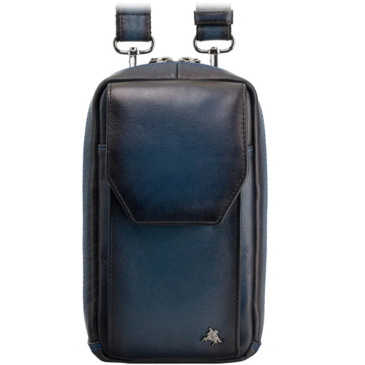 Шкіряна сумка через плече Visconti AT45 Alex (Burnish Blue)