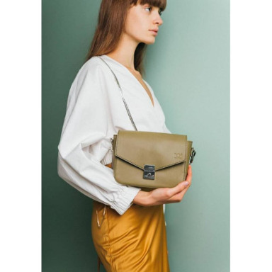 Yoko women's leather handbag olive