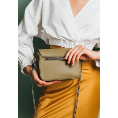 Yoko women's leather handbag olive
