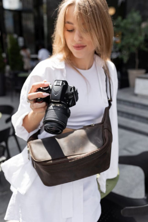 Сумка бананка для фотоапарата шкіряна TARWA RC-1313-4lx