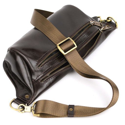 Напоясна сумка бананка в розмірі TARWA GX-3105-2lx 2 відділення шоколад