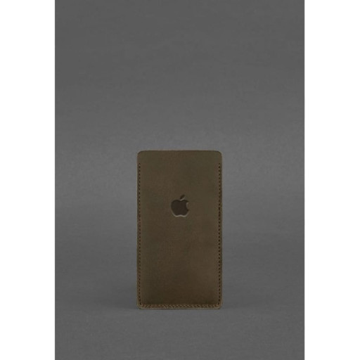 Шкіряний чохол для iPhone 12 Темно-коричневий Crazy Horse