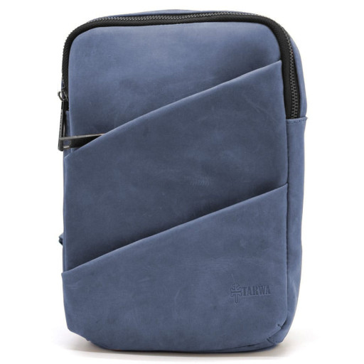 Рюкзак слінг на одну шлейку RК-0604-3md TARWA синій крейзі хорс