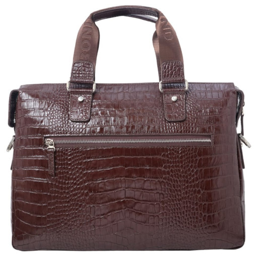 М'який портфель шкіра BOND 1366-355 коричневий кроко