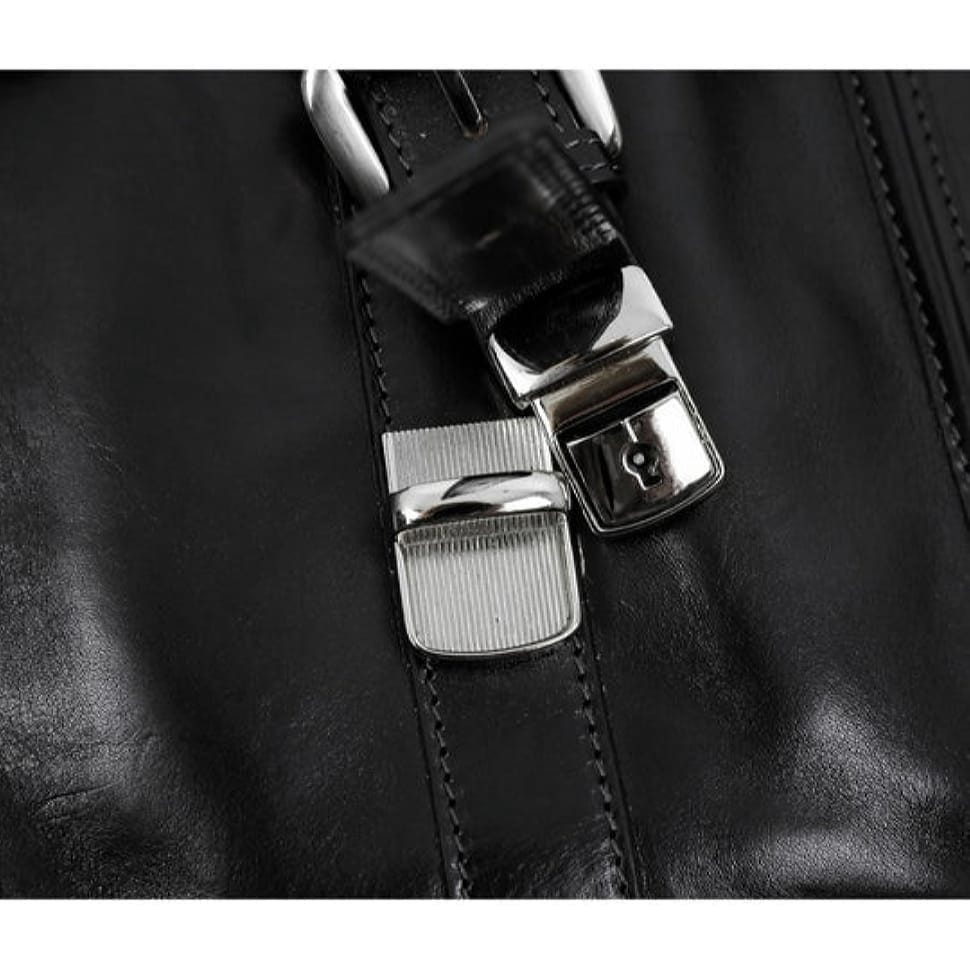 Шкіряний портфель, сумка для розсилки - машина часу - чорна