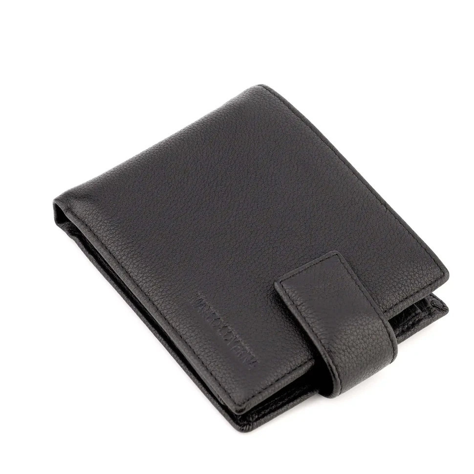 Чёрный кожаный портмоне Marco Coverna 092-802 Black