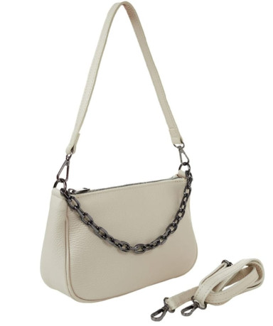 Кожаная женская сумка Virginia Conti Italy - Art8920beige