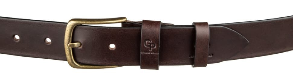 Ремінь чоловічий із закругленою пряжкою GRANDE PELLE 11265 Коричневий