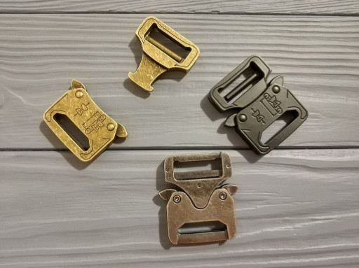 Фастекс металевий 25-27мм, типу Кобра, антик срібло