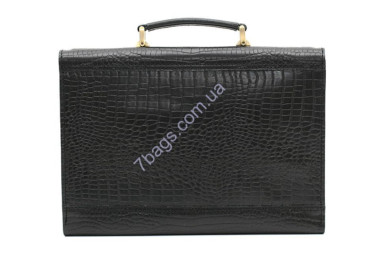 Leather briefcase, plate Manuffato, Ukraine