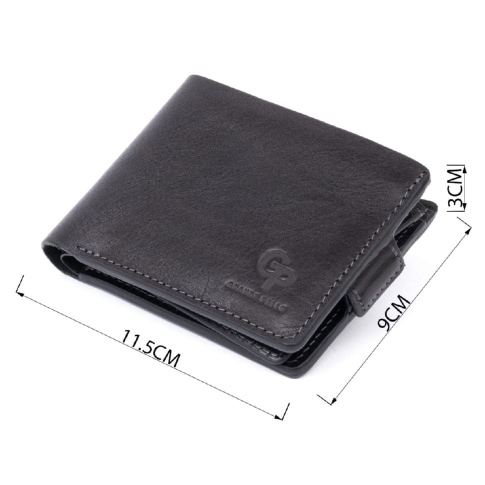 Портмоне горизонтальне Amico на магніті на два відділення GRANDE PELLE 11320 Чорне