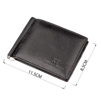 Мужской зажим для денег на магните ST Leather 18945 Черный