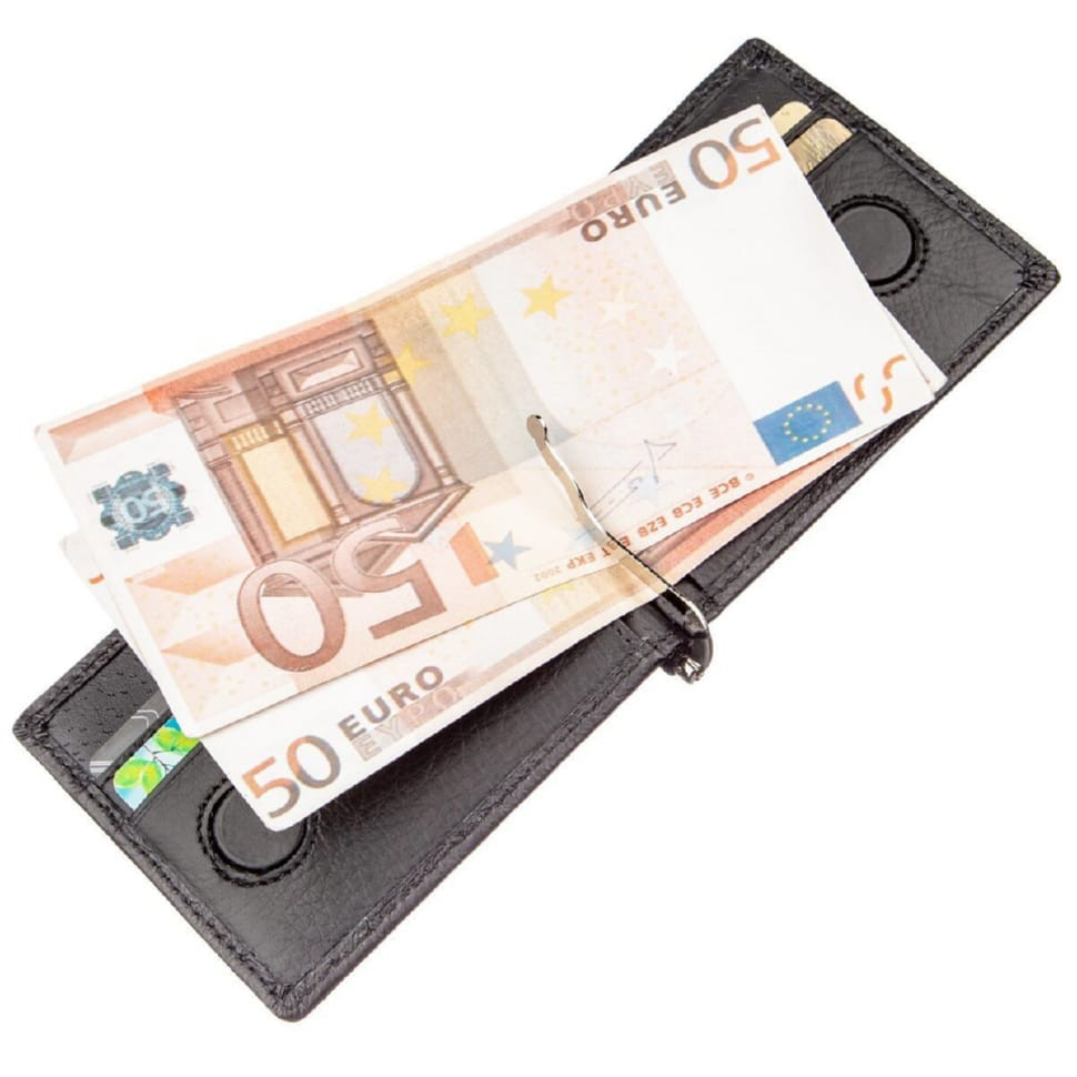 Стильний чоловічий гаманець із фактурної шкіри під рептилію KARYA 21065 Чорний