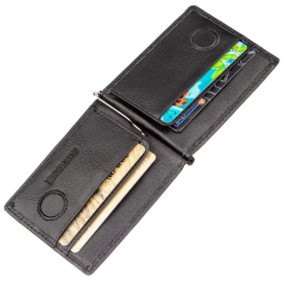 Стильний чоловічий гаманець із фактурної шкіри під рептилію KARYA 21065 Чорний