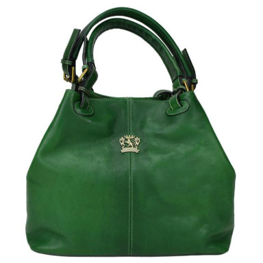 Pratesi BEM168/P - Collodi Small Woman Bag in cow leather Bruce Emerald