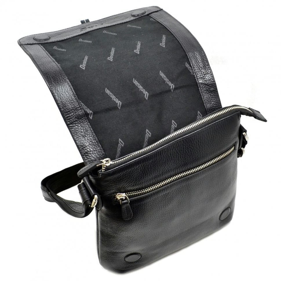 Барсетка м'яка шкіряна DESISAN 342-01 чорний гладкий