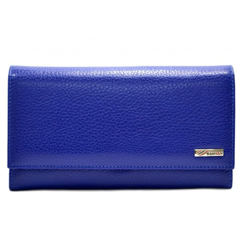 Гаманець жіночий шкіряний Desisan 057-607 яскраво-синій флотар