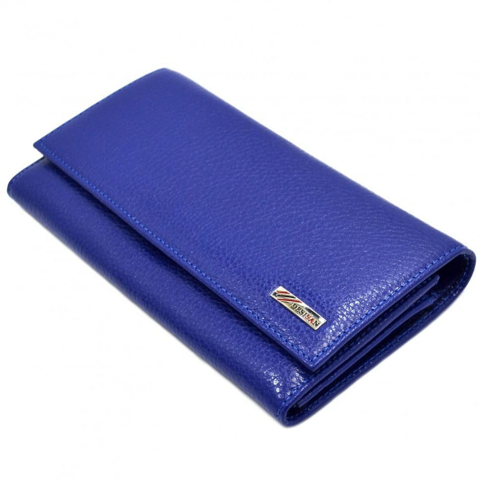 Гаманець жіночий шкіряний Desisan 057-607 яскраво-синій флотар