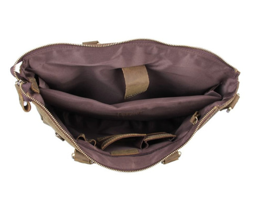 Чоловіча сумка з кінської вінтажної шкіри у коричневому кольорі JD7113R