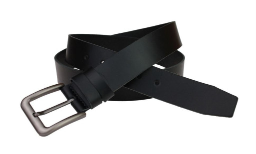 Ремінь чоловічий шкіряний джинсовий SULLIVAN RMK-36 (7) 115-150 см чорний