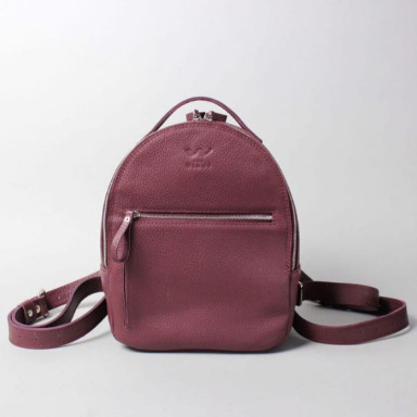Groove S leather backpack marsala flotar