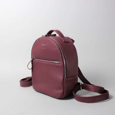 Groove S leather backpack marsala flotar